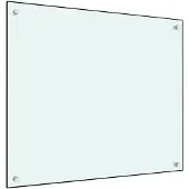vidaXL Spatscherm keuken 70x60 cm gehard glas melkwit