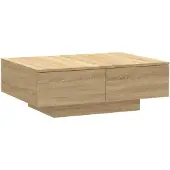vidaXL Salontafel 90x60x31 cm bewerkt hout sonoma eikenkleurig