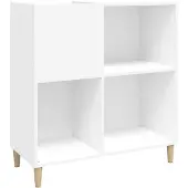 vidaXL Platenkast 84,5x38x89 cm bewerkt hout wit