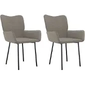 vidaXL Eetkamerstoelen 2 st fluweel lichtgrijs