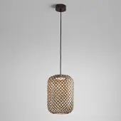 Bover Nans S/31.2 LED buiten hanglamp, bruin S, dimbaar, bruin / roest, Kunststof, Design