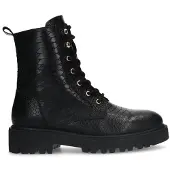 Manfield leren veterlaarzen zwart female | Maat: 36