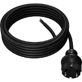 AWTOOLS H05VV-F - Aansluitkabel - 3m - 2x1,0mm² - Zwart PVC