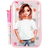 TOPModel 3-vaks etui met pin HAPPY TOGETHER