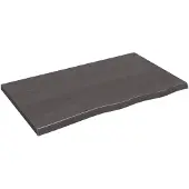 vidaXL Tafelblad 100x60x(2-4)cm behandeld eikenhout donkerbruin