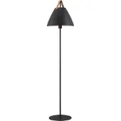 Nordlux Vloerlamp Strap, zwart, Woon-/ Eetkamer, metaal, Scandinavisch, vloerlamp
