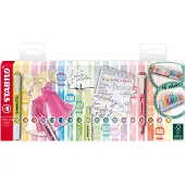 Stabilo swing cool - Markeerstift - Perfect Voor Onderweg - Standaard & Pastel - Deskset Met 18 Kleuren