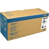 Brother Tape HGe-261v5 Zwart op wit (36 mm)