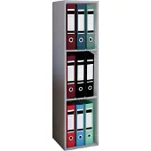 Hioshop Offas3 kantoor wandkast 3 planken grijs.