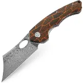 Bestech Skirmish - Damascus - G10, zwart, oranje