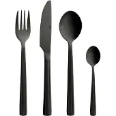 Aida Raw Bestekset 48 Stuks Mat Zwart - Besteksets Roestvrijstaal Matte Black - 14671