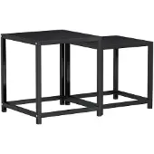 vidaXL Salontafels 2 st MDF zwart