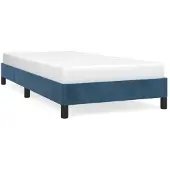 vidaXL Bedframe zonder matras 90x190 cm fluweel donkerblauw