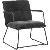 Dimehouse Fauteuil Hailey beige chenille | textiel zwart 68x65x80x68 cm fauteuils | NADUVI