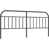 vidaXL Vervangend hoofdbord metaal zwart 193 cm