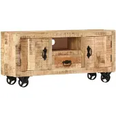 vidaXL TV-kast, ruw mangohout, 110x30x50 cm