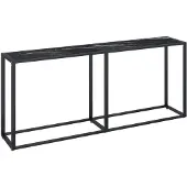 vidaXL Wandtafel 180x35x75,5 cm gehard glas zwartmarmerkleurig