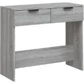 vidaXL Wandtafel 90x36x75 cm bewerkt hout grijs sonoma eikenkleurig