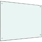 vidaXL Spatscherm keuken 80x60 cm gehard glas melkwit