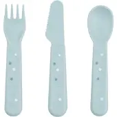 Done by Deer - Foodie cutlery set Happy dots - Blue - 12 x 2 x 1 cm