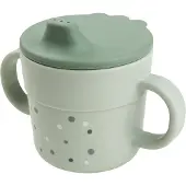 Done by Deer - Foodie spout cup Happy dots - Green - Ø8 x H 9 cm