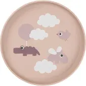 Done by Deer - Foodie plate Happy clouds - Powder - Ø20 x H 2 cm