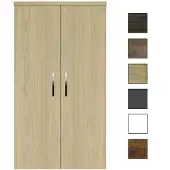Sanicare kolomkast met chromen greep 67x160x32cm truffel