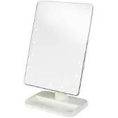 Uniq Hollywoord klassieke cosmetische spiegel met LED -licht en vergroting Make-up spiegels Wit