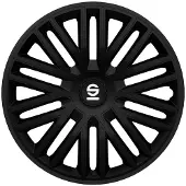 Sparco Wieldoppen Bergamo - 14-inch - Zwart - Set van 4 stuks