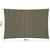 Shadow Comfort Rechthoek schaduwdoek 2,00x4,00 m Desert Storm