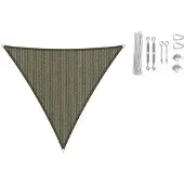 Shadow Comfort driehoek 3,5x4x4,5m Desert Storm mket Bevestigingsset