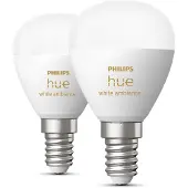 Philips Hue Luster kogellamp White Ambiance E14 2-pack