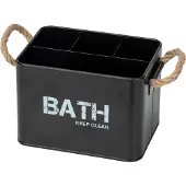 Wenko Badkameropberger Gara - Organizer - Met 4 Vakken - Zwart - 19x12,5x13cm
