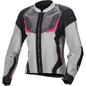 Sonstiges Macna Orcano Damen motorjas, textiel, grijs/roze, maat XS