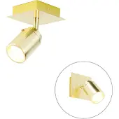 QAZQA Moderne badkamer spot messing vierkant IP44 - Ducha