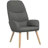 vidaXL Relaxstoel stof lichtgrijs