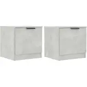 vidaXL Nachtkastjes 2 st 40x39x40 cm betongrijs