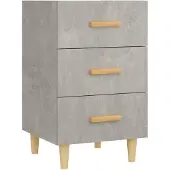 vidaXL Nachtkastje 40x40x66 cm bewerkt hout betongrijs