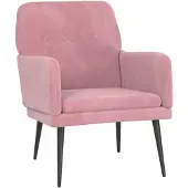 vidaXL Fauteuil 62x79x79 cm fluweel roze