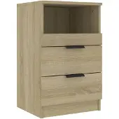 vidaXL Nachtkastje bewerkt hout sonoma eikenkleurig