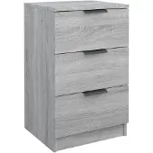 vidaXL Nachtkastje 40x36x65 cm grijs sonoma eikenkleurig