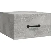 vidaXL Nachtkastje wandgemonteerd 35x35x20 cm betongrijs