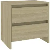 vidaXL Nachtkastje 45x34,5x44,5 cm bewerkt hout sonoma eikenkleurig