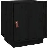 vidaXL Nachtkastje 40x34x45 cm massief grenenhout zwart