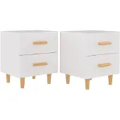 vidaXL Nachtkastjes 2 st 40x35x47,5 cm wit