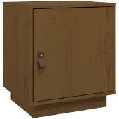 vidaXL Nachtkastje 40x34x45 cm massief grenenhout honingbruin