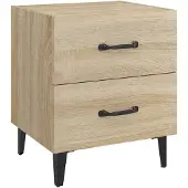 vidaXL Nachtkastje 40x35x47,5 cm sonoma eikenkleurig
