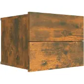 vidaXL Nachtkastje 40x30x30 cm bewerkt hout gerookt eikenkleurig