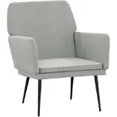 vidaXL Fauteuil 62x79x79 cm fluweel lichtgrijs
