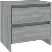 vidaXL Nachtkastje 45x34,5x44,5cm bewerkt hout grijs sonoma eikenkleur